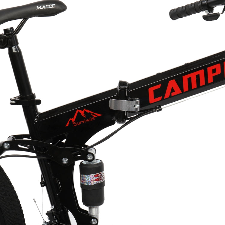 [US Warehouse] 24 inch 21-speed Foldable Mountain Bike with Riding Bag