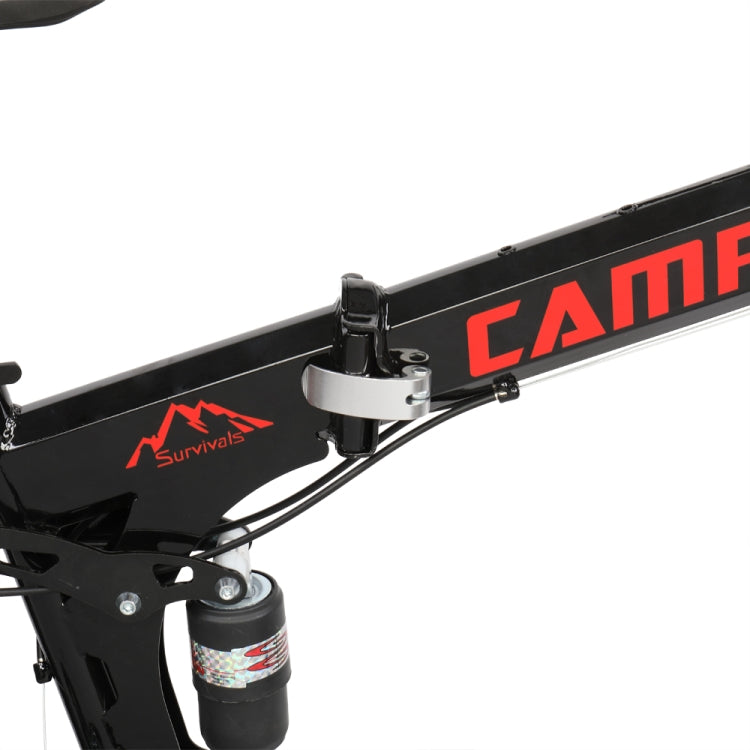 [US Warehouse] 24 inch 21-speed Foldable Mountain Bike with Riding Bag