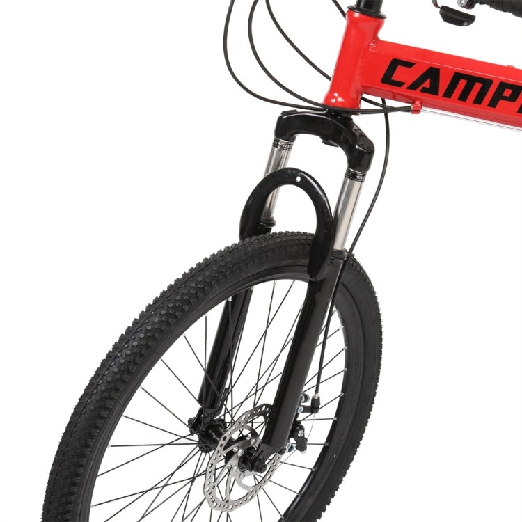 [US Warehouse] 24 inch 21-speed Foldable Mountain Bike with Riding Bag