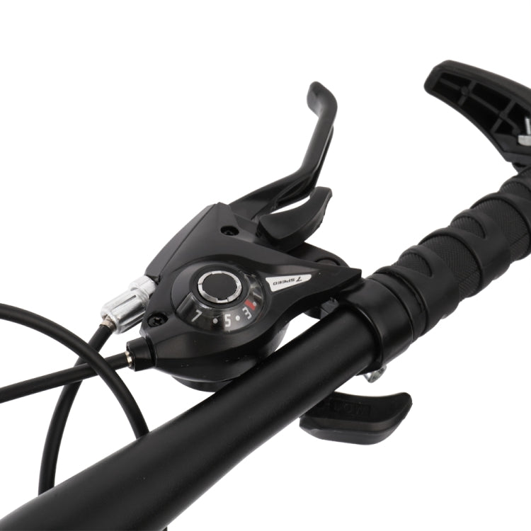 [US Warehouse] 24 inch 21-speed Mountain Bike with Riding Bagï¼ˆBlack Whiteï¼‰