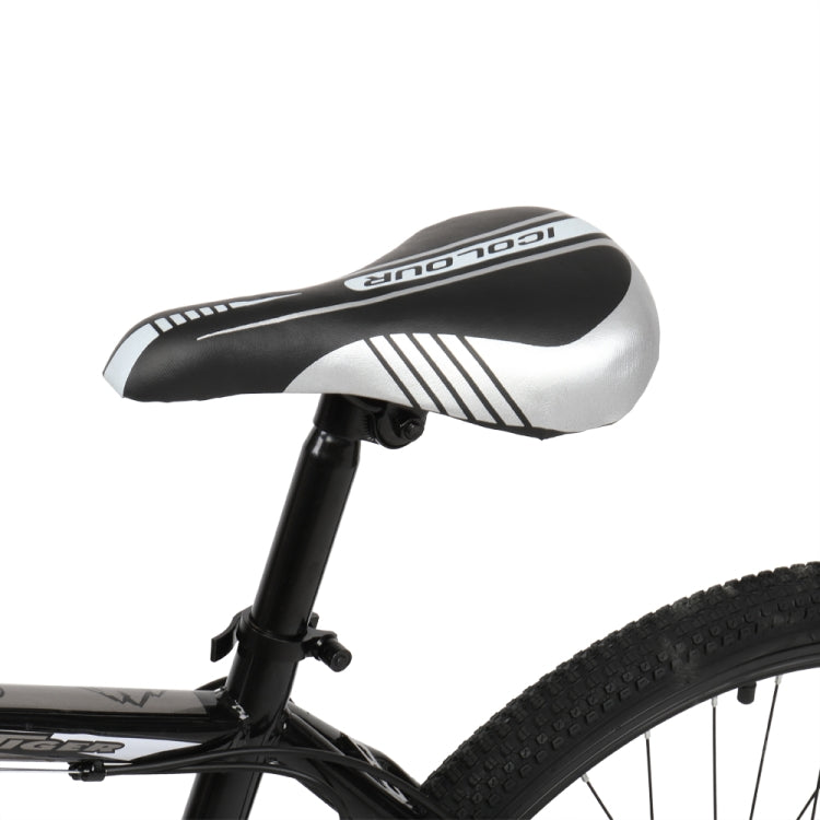 [US Warehouse] 24 inch 21-speed Mountain Bike with Riding Bagï¼ˆBlack Whiteï¼‰