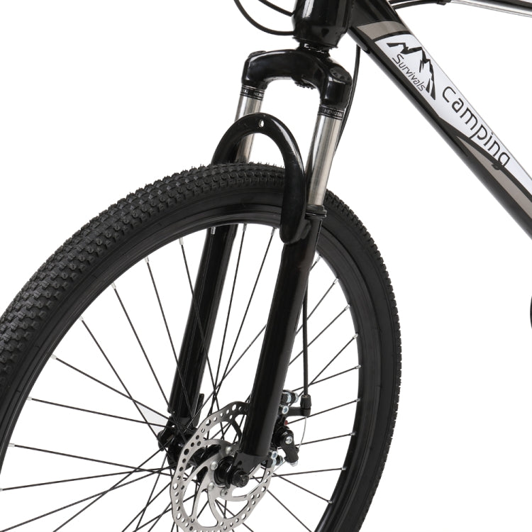 [US Warehouse] 26 inch 21-speed Mountain Bike with Riding Bagï¼ˆBlack Whiteï¼‰
