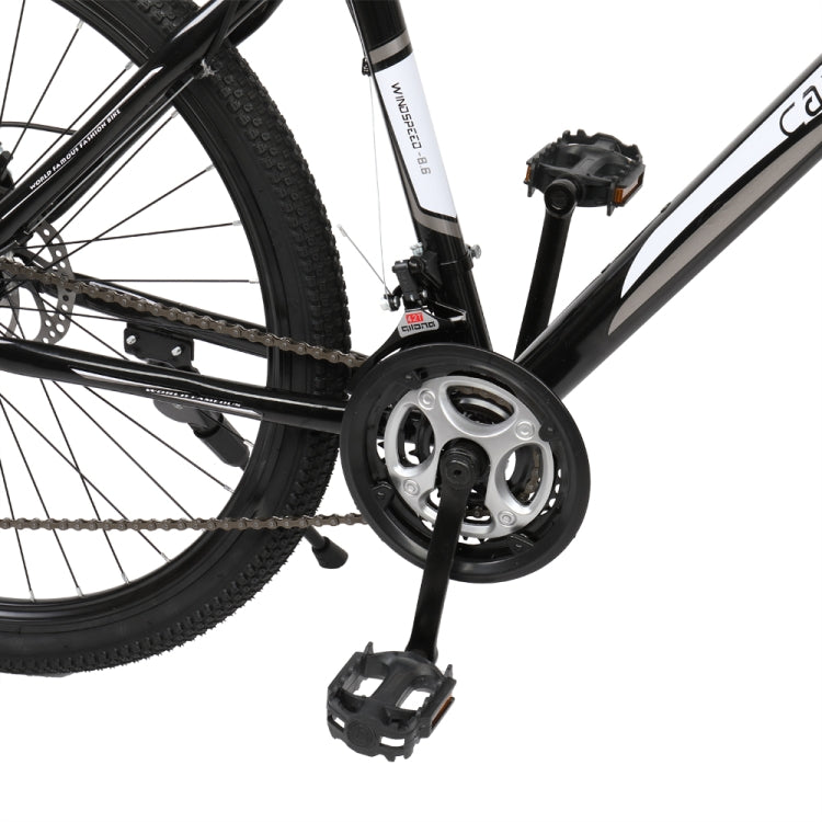 [US Warehouse] 26 inch 21-speed Mountain Bike with Riding Bagï¼ˆBlack Whiteï¼‰