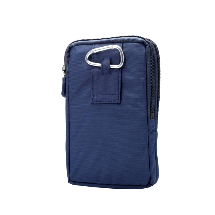 5.7 inch Multifunctional Colorful Stripes Pattern Sports Storage Waist Packs / Waist Bag / Hiking Bag / Camping Bag with Hanging Hook for iPhone 6s Plus / iPhone 6 Plus, Samsung S7 Edge / S7 / S6 Edge+ / A9, LG G5(Dark Blue)