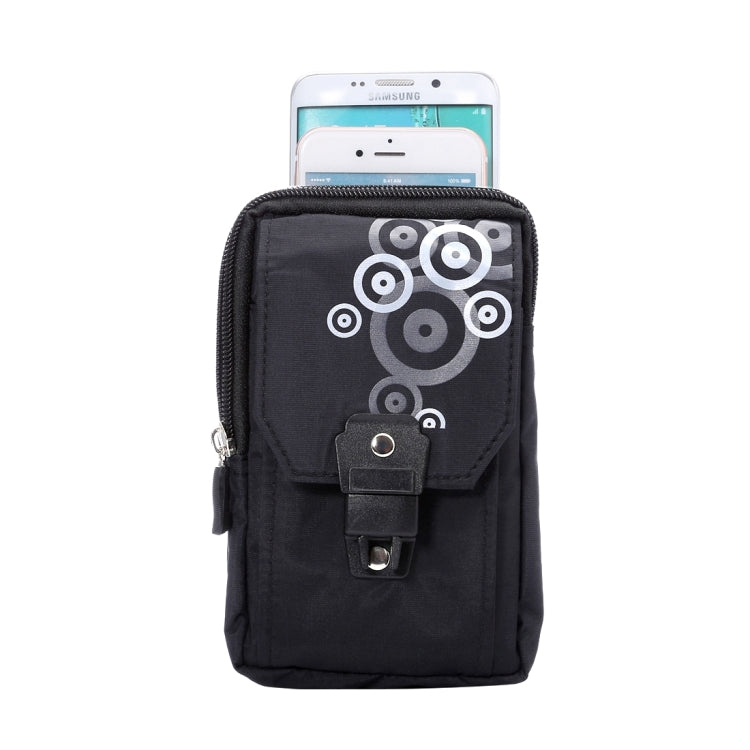 5.7 inch Multifunctional Double Circle Pattern Sports Storage Waist Packs / Waist Bag / Hiking Bag / Camping Bag with Hanging Hook for iPhone 6s Plus / 6 Plus, Samsung S7 Edge / S7 / S6 Edge+ / A9, LG G5