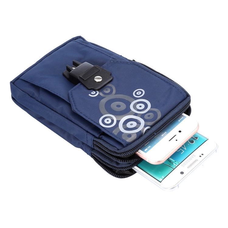 5.7 inch Multifunctional Double Circle Pattern Sports Storage Waist Packs / Waist Bag / Hiking Bag / Camping Bag with Hanging Hook for iPhone 6s Plus / 6 Plus, Samsung S7 Edge / S7 / S6 Edge+ / A9, LG G5