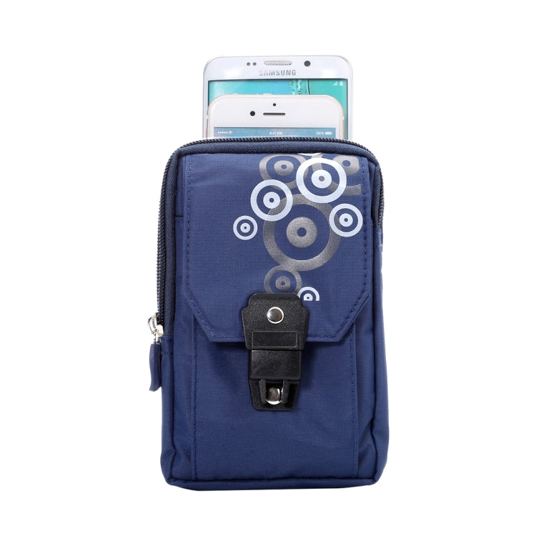 5.7 inch Multifunctional Double Circle Pattern Sports Storage Waist Packs / Waist Bag / Hiking Bag / Camping Bag with Hanging Hook for iPhone 6s Plus / 6 Plus, Samsung S7 Edge / S7 / S6 Edge+ / A9, LG G5