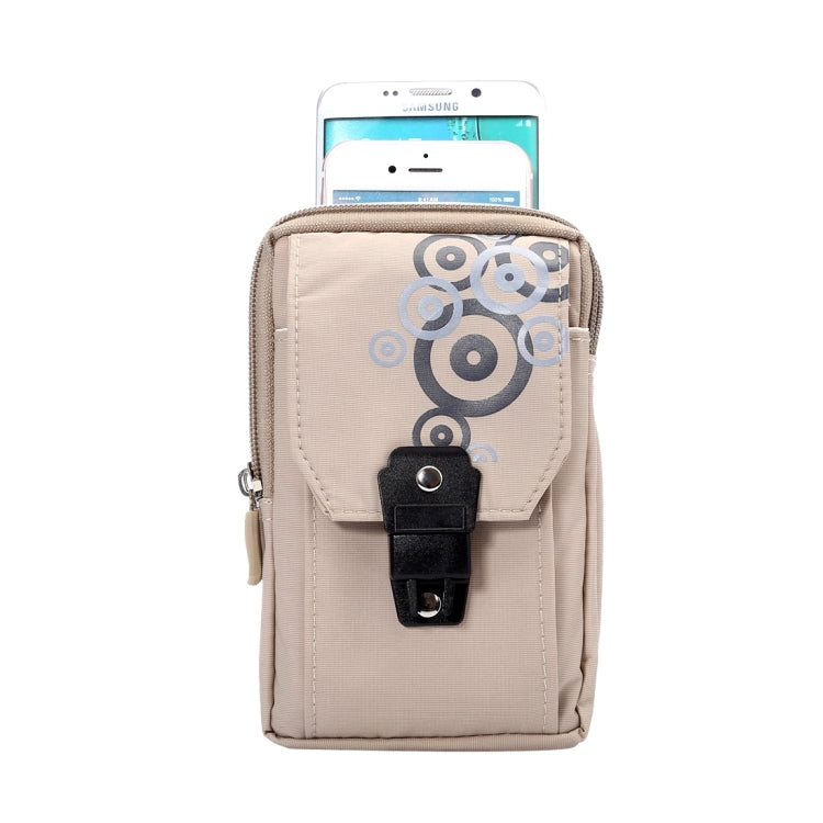 5.7 inch Multifunctional Double Circle Pattern Sports Storage Waist Packs / Waist Bag / Hiking Bag / Camping Bag with Hanging Hook for iPhone 6s Plus / 6 Plus, Samsung S7 Edge / S7 / S6 Edge+ / A9, LG G5