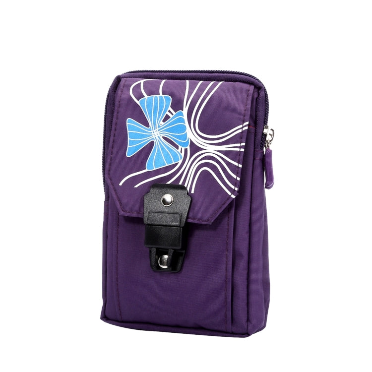 5.7 inch Multifuctional Flow Flower Pattern Sports Storage Waist Packs / Waist Bag / Hiking Bag / Camping Bag with Hanging Hook for iPhone 6s Plus / 6 Plus, Samsung S7 Edge / S7 / S6 Edge+ / A9, LG G5