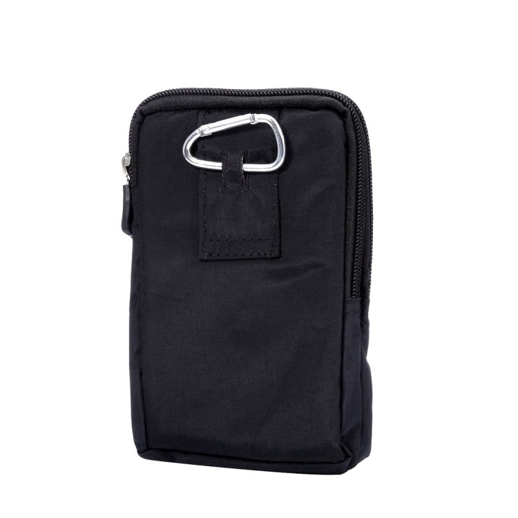 5.7 inch Multi-functional Diagonal Pattern Sports Storage Waist Packs / Waist Bag / Hiking Bag / Camping Bag with Hanging Hook for iPhone 6s Plus / 6 Plus, Samsung S7 Edge / S7 / S6 Edge+ / A9, LG G5(Black)