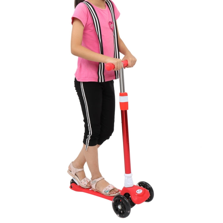 [US Warehouse] Armrest and Height Adjustable Three-wheel Scooter with Light