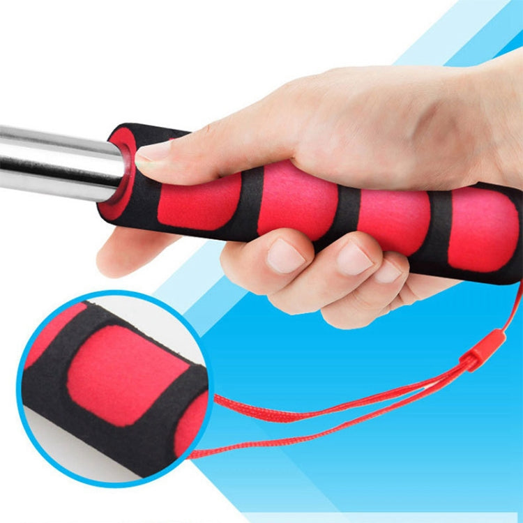 10 PCS 1.4M 7 Knots Multi-function Telescopic Stainless Steel Sponge Teaching Stick Guide Flagpole Signal Flag, Random Color Delivery