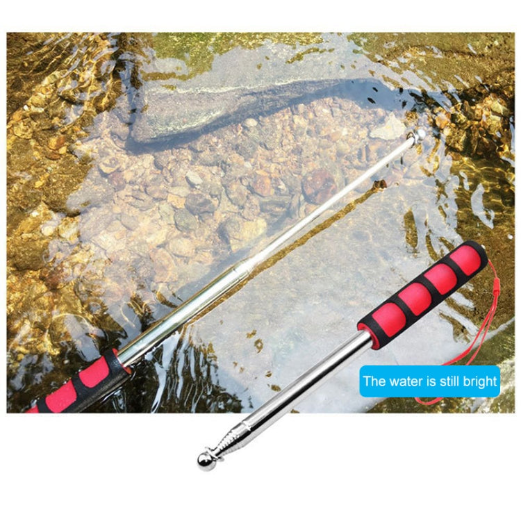 10 PCS 1.6M 7 Knots Multi-function Telescopic Stainless Steel Sponge Teaching Stick Guide Flagpole Signal Flag, Random Color Delivery