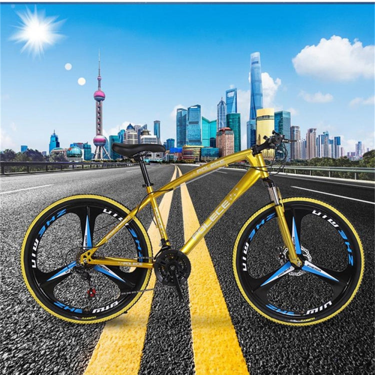 [US Warehouse] 26 inch Full Suspension 21-speed Aluminum Alloy Frame Road Bikes Mountain Bikes(Yellow)