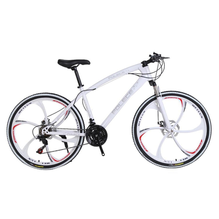 [US Warehouse] 26 inch Full Suspension 21-speed Aluminum Alloy Frame Road Bikes Mountain Bikes(White)