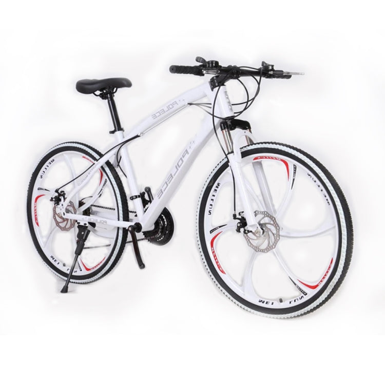 [US Warehouse] 26 inch Full Suspension 21-speed Aluminum Alloy Frame Road Bikes Mountain Bikes(White)