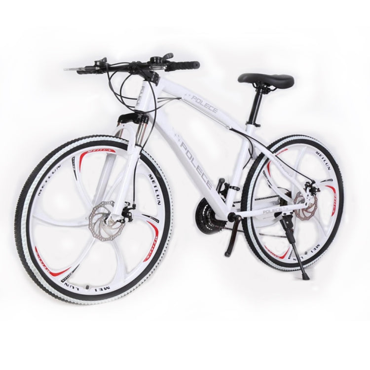 [US Warehouse] 26 inch Full Suspension 21-speed Aluminum Alloy Frame Road Bikes Mountain Bikes(White)