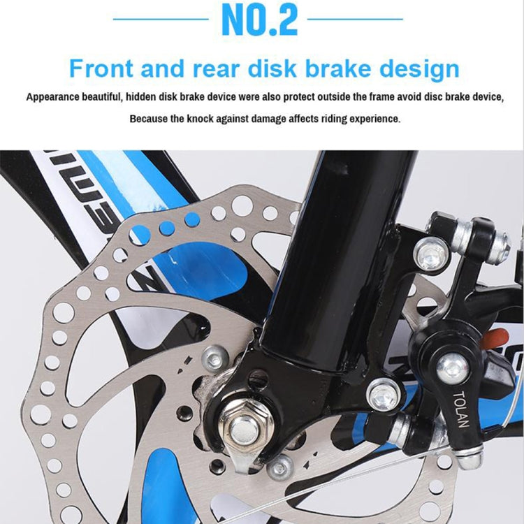 [US Warehouse] 26 inch Full Suspension 21-speed Aluminum Alloy Frame Road Bikes Mountain Bikes(White)