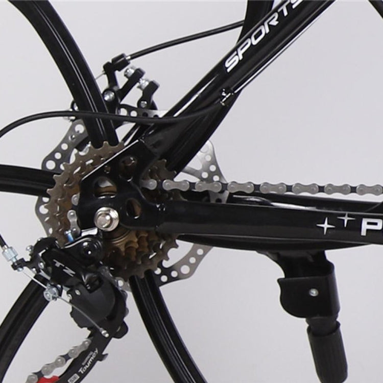 [US Warehouse] 26 inch Full Suspension 21-speed Aluminum Alloy Frame Road Bikes Mountain Bikes(Black)