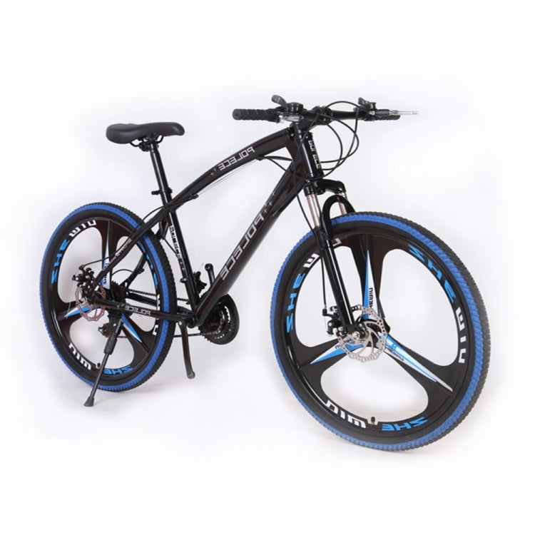 [US Warehouse] 26 inch Full Suspension 21-speed Aluminum Alloy Frame Road Bikes Mountain Bikes(Black Blue)