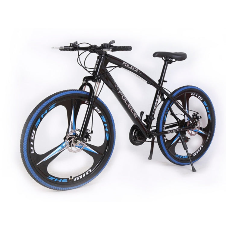 [US Warehouse] 26 inch Full Suspension 21-speed Aluminum Alloy Frame Road Bikes Mountain Bikes(Black Blue)