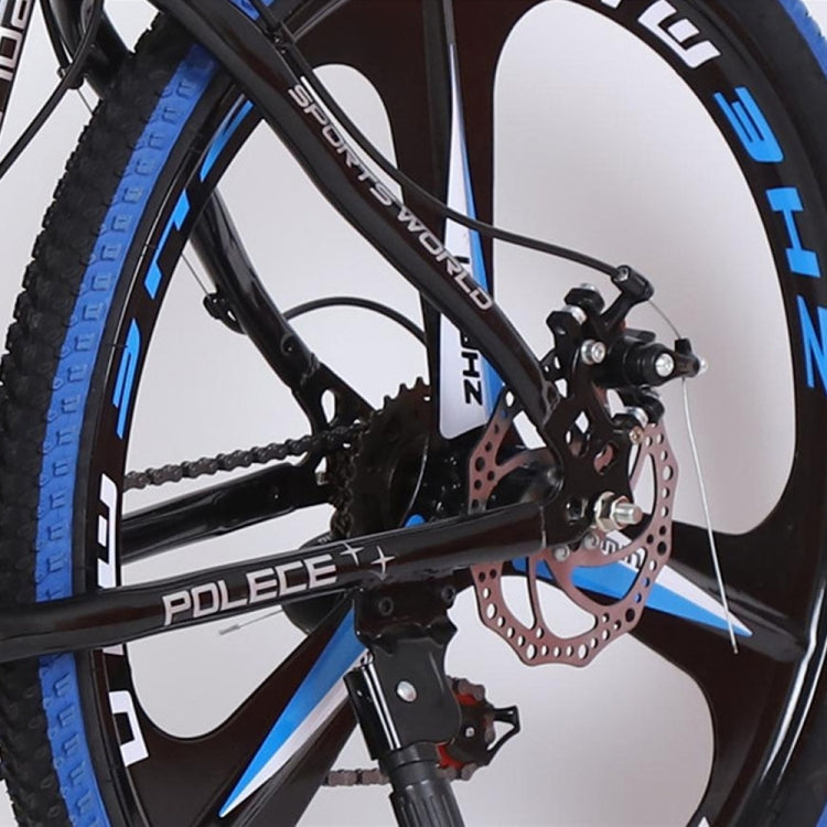 [US Warehouse] 26 inch Full Suspension 21-speed Aluminum Alloy Frame Road Bikes Mountain Bikes(Black Blue)