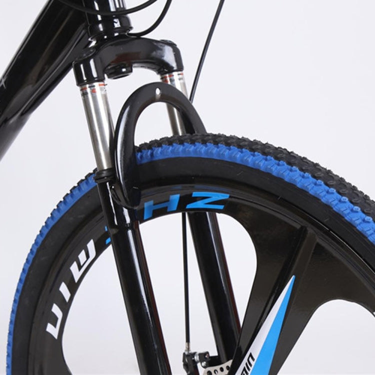 [US Warehouse] 26 inch Full Suspension 21-speed Aluminum Alloy Frame Road Bikes Mountain Bikes(Black Blue)