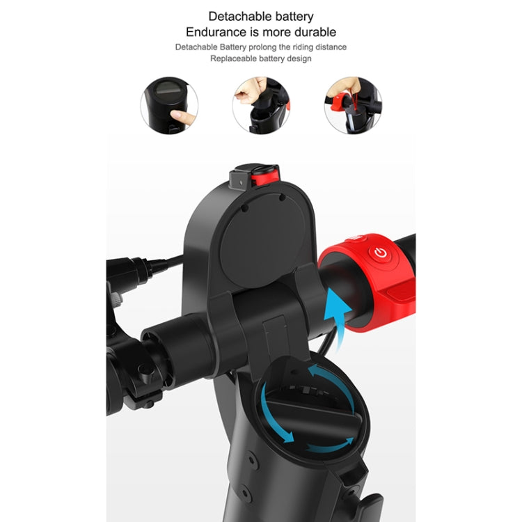 [EU Warehouse] X7 Outdoor Waterproof Foldable Off-road Scooter with 8.5 inch Vacuum Tires & LCD Display& LED Lights & 6.4AH Lithium Battery, Load-bearing: 20-100kg (Black)