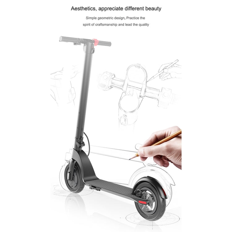 [EU Warehouse] X7 Outdoor Waterproof Foldable Off-road Scooter with 10 inch Vacuum Tires & LCD Display & LED Lights & 6.4AH Lithium Battery, Load-bearing: 20-100kg (Black)