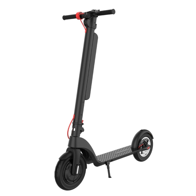 [US Warehouse] X8 Outdoor Waterproof Foldable Electric Scooter with 10 inch Vacuum Tires & LCD Display & LED Lights & 10AH Lithium Battery, Load-bearing: 20-100kg (Black)