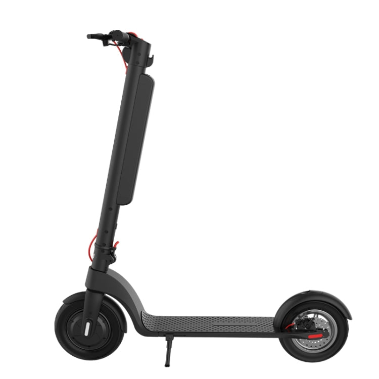 [US Warehouse] X8 Outdoor Waterproof Foldable Electric Scooter with 10 inch Vacuum Tires & LCD Display & LED Lights & 10AH Lithium Battery, Load-bearing: 20-100kg (Black)