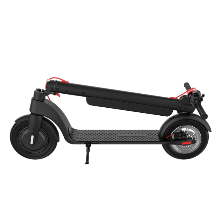 [US Warehouse] X8 Outdoor Waterproof Foldable Electric Scooter with 10 inch Vacuum Tires & LCD Display & LED Lights & 10AH Lithium Battery, Load-bearing: 20-100kg (Black)