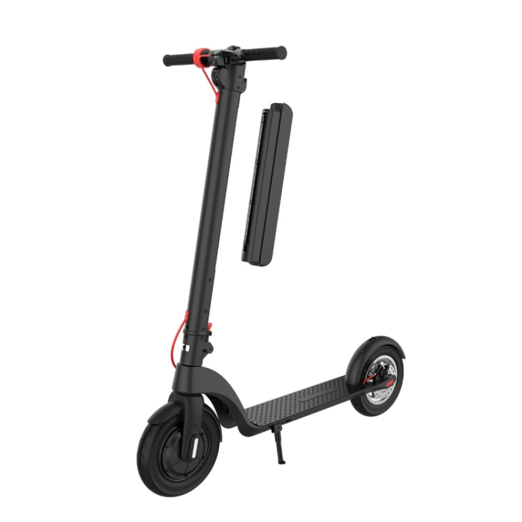 [EU Warehouse] X8 Outdoor Waterproof Foldable Electric Scooter with 10 inch Vacuum Tires & LCD Display & LED Lights & 10AH Lithium Battery, Load-bearing: 20-100kg (Black)