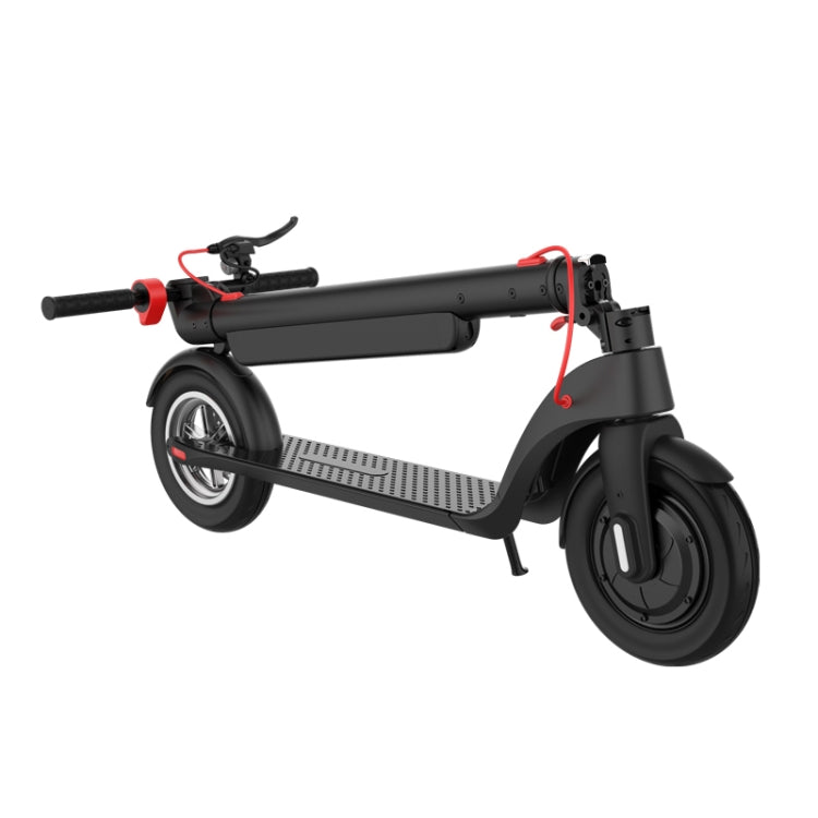 [EU Warehouse] X8 Outdoor Waterproof Foldable Electric Scooter with 10 inch Vacuum Tires & LCD Display & LED Lights & 10AH Lithium Battery, Load-bearing: 20-100kg (Black)