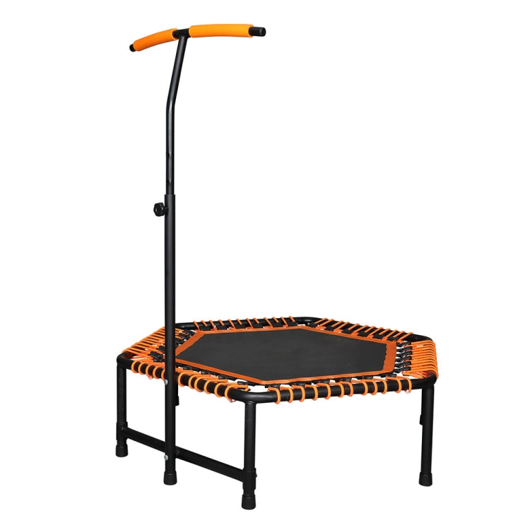 [US Warehouse] Indoor and Outdoor Hexagonal Trampolines with Retractable T-shaped Handles, Size: 50.39x41.73 inch