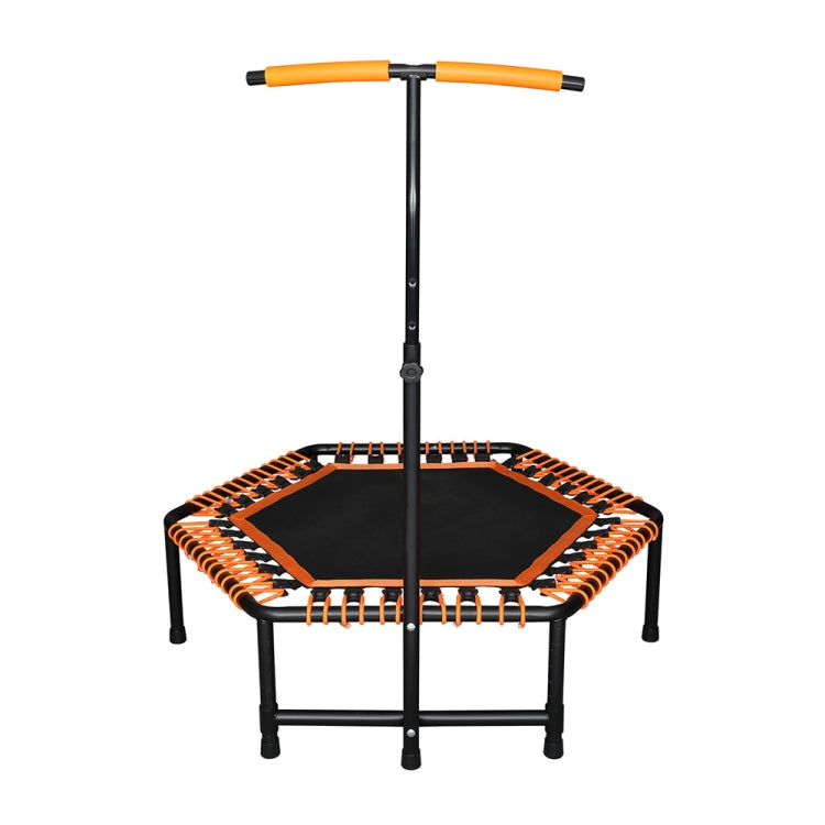 [US Warehouse] Indoor and Outdoor Hexagonal Trampolines with Retractable T-shaped Handles, Size: 50.39x41.73 inch