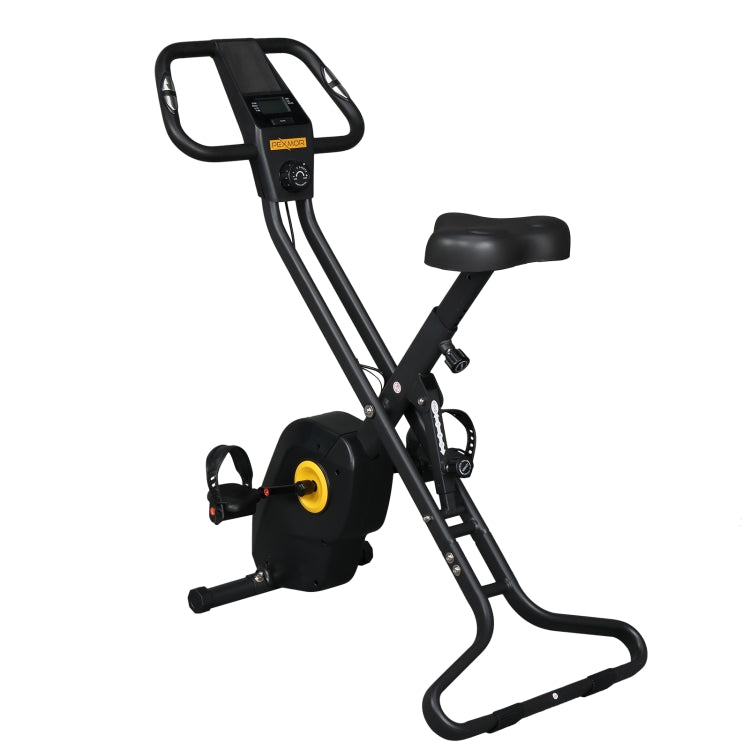 [US Warehouse] Home Foldable Exercise Bike with 8.82lbs Magnetic Control Flywheel & Electronic Instrument & Adjustable Seat
