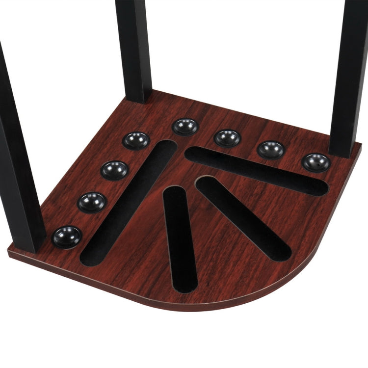 [US Warehouse] 8-hole Wooden Floor-standing Fan-shaped Billiard Cue Holder