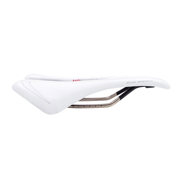 S107 MTB Road Bike EVA Microfiber Leather Super Light Bicycle Hollow Seat Saddle(White)