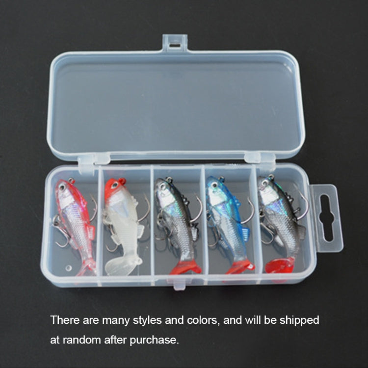 5 PCS 6cm/8.5g Fishing Artificial Bait Lures Treble Hooks Baits Set with Plastic Case