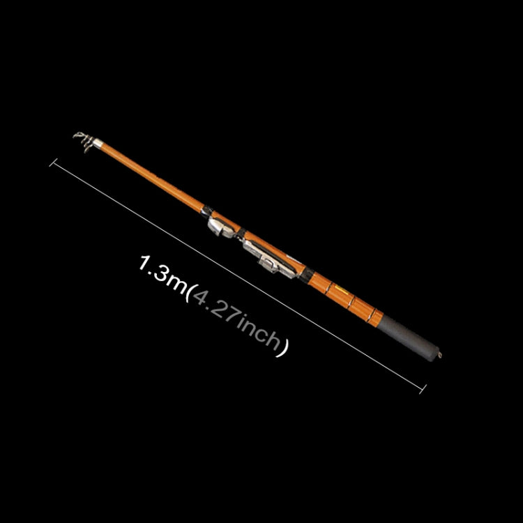 45cm Portable Telescopic Winter Ice Fishing Rod Fishing Tackle Pole, Extension Length :1.3m