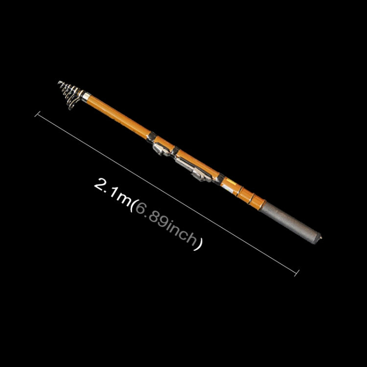 48cm Portable Telescopic Winter Ice Fishing Rod Fishing Tackle Pole, Extension Length: 2.1m