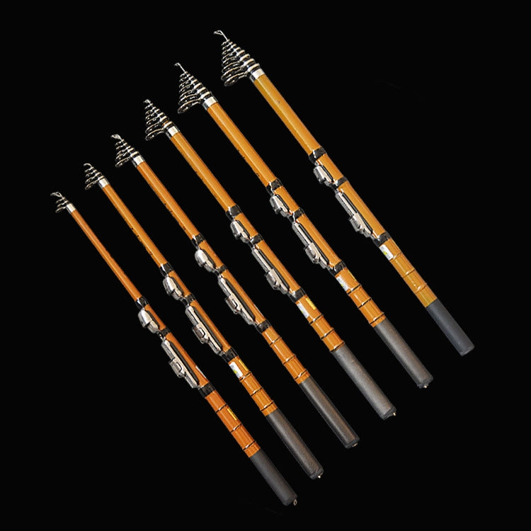 48cm Portable Telescopic Winter Ice Fishing Rod Fishing Tackle Pole, Extension Length: 2.1m