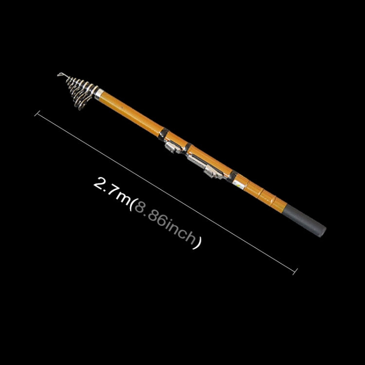 50cm Portable Telescopic Winter Ice Fishing Rod Fishing Tackle Pole, Extension Length: 2.7m