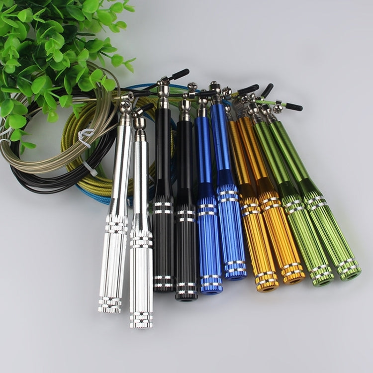 Metal Handle Bearing Steel Wire Rope Skipping Sports Fitness Jump Rope, Length: 3m, Random Color Delivery