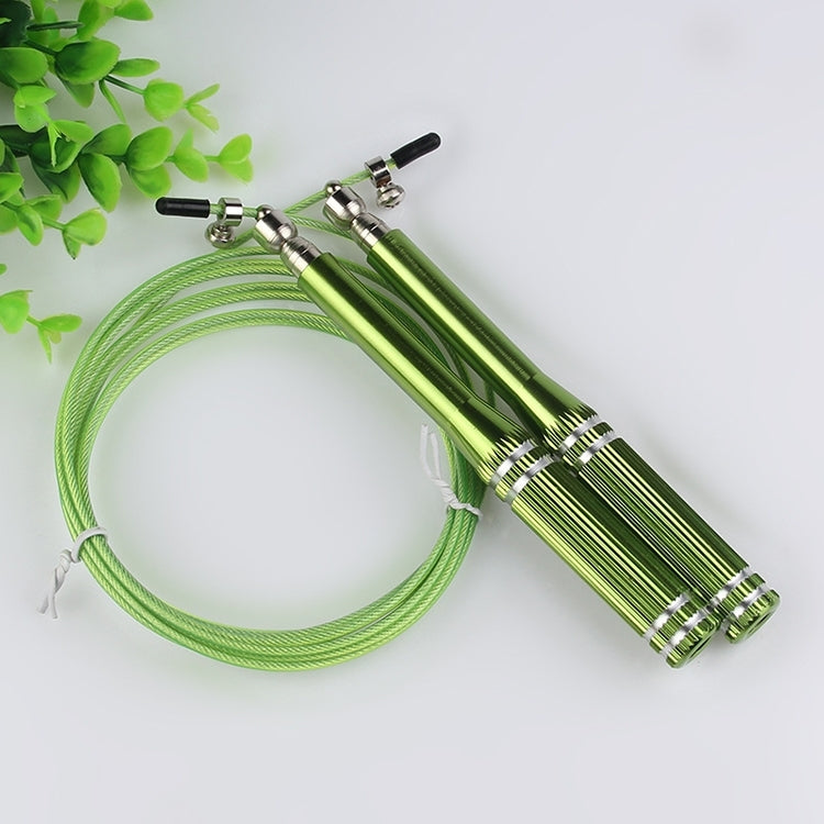 Metal Handle Bearing Steel Wire Rope Skipping Sports Fitness Jump Rope, Length: 3m, Random Color Delivery