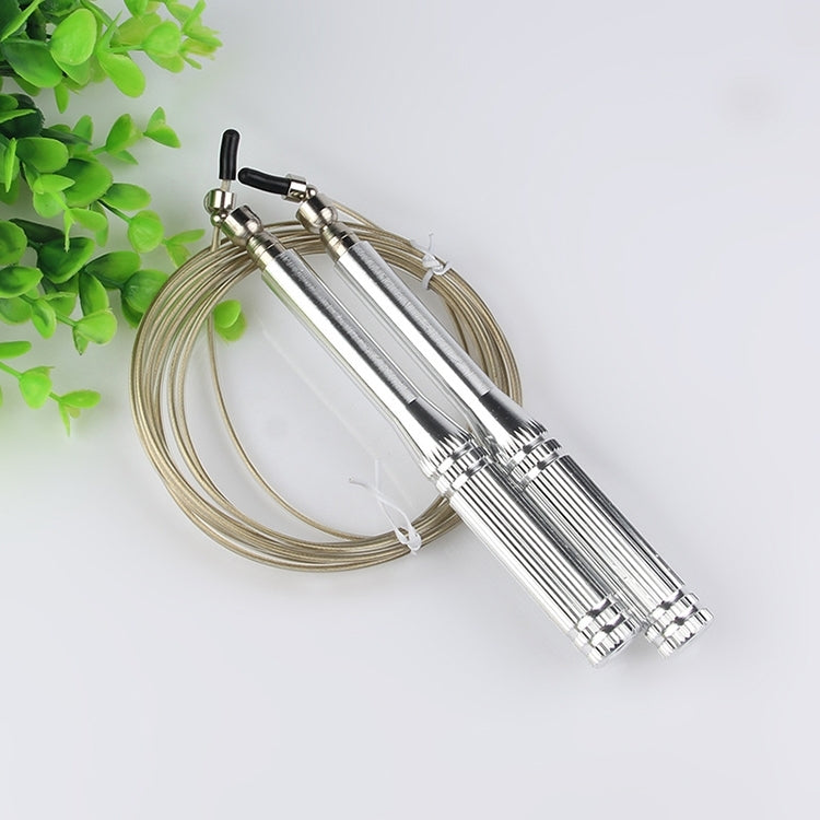 Metal Handle Bearing Steel Wire Rope Skipping Sports Fitness Jump Rope, Length: 3m, Random Color Delivery