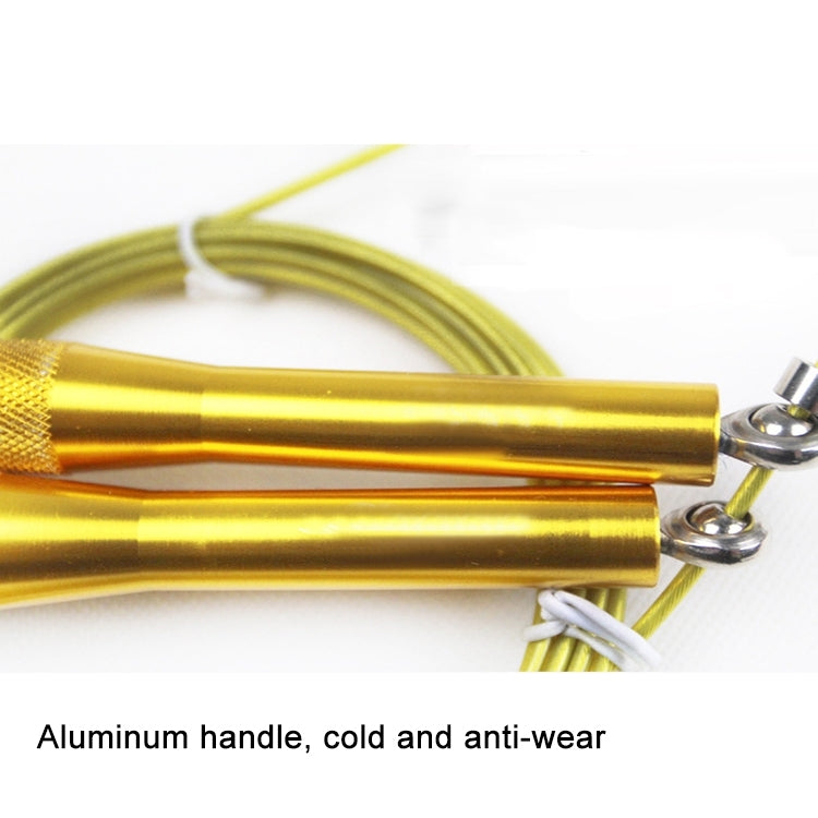 Metal Handle Bearing Steel Wire Rope Skipping Sports Fitness Jump Rope, Length: 3m, Random Color Delivery