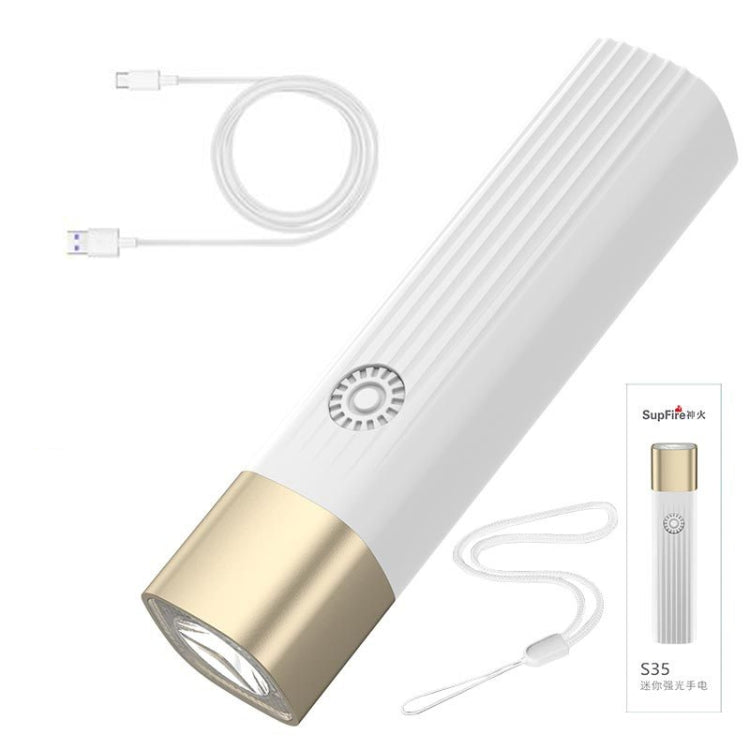 Portable Outdoor Camping USB Strong Light Small Flashlight LED Night Riding Light