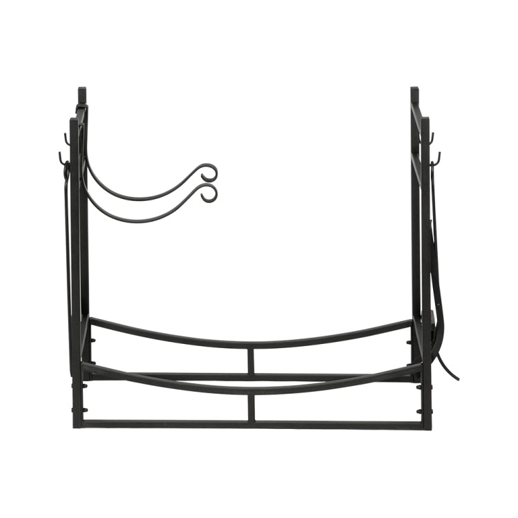 [US Warehouse] U-shaped Iron Firewood Holder with 4 Tools & Two Big Hooks, Size: 33.5 x 30.2 x 13 inch